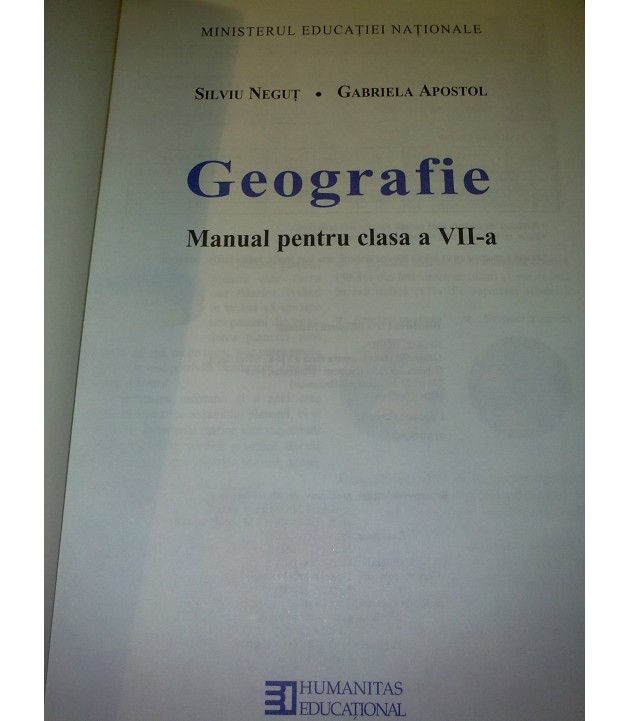 Silviu Negut - Geografie manual pentru clasa a VII a