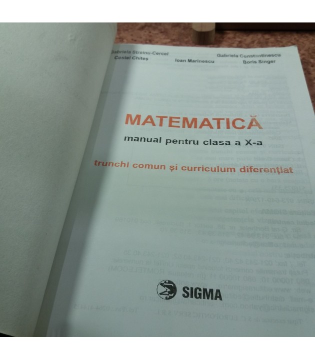 Gabriela Streinu Cercel - Matematica manual pentru clasa a X a Trunchi comun + Curriculum diferentiat