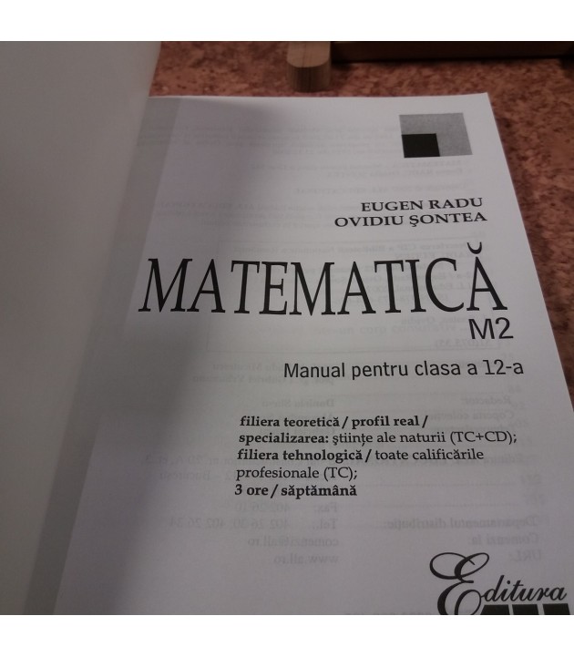Eugen Radu - Matematica M2 manual pentru clasa a 12 a