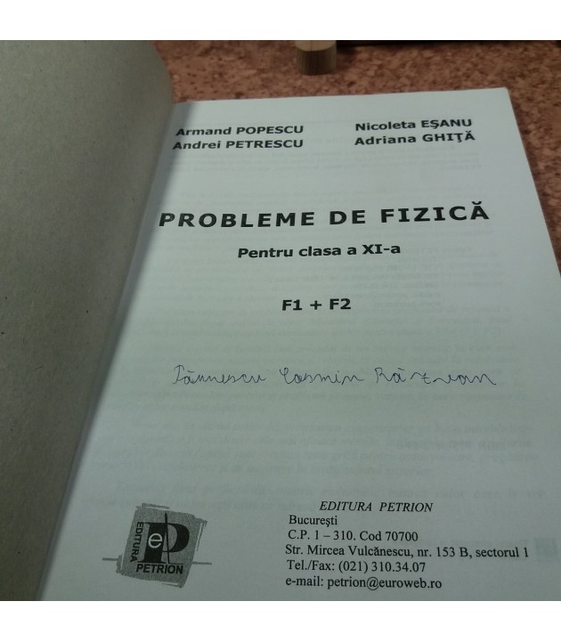 Armand Popescu - Fizica culegere de probleme clasa a XI a