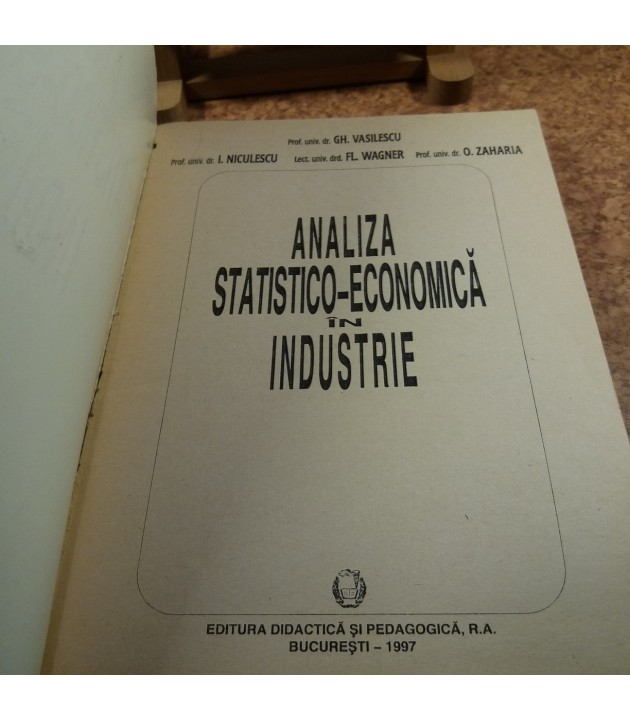 Gh. Vasilescu - Analiza statistico-economica in industrie