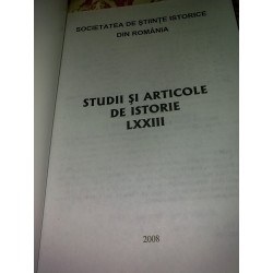 Studii si articole de istorie LXXIII