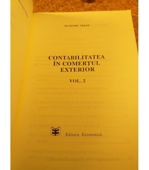 Dumitru Visan - Contabilitatea in comertul exterior Vol. II
