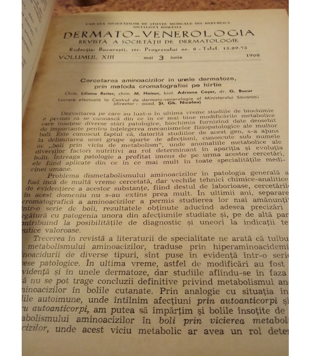 Dermato-Venerologia 3 Mai-Iunie 1968